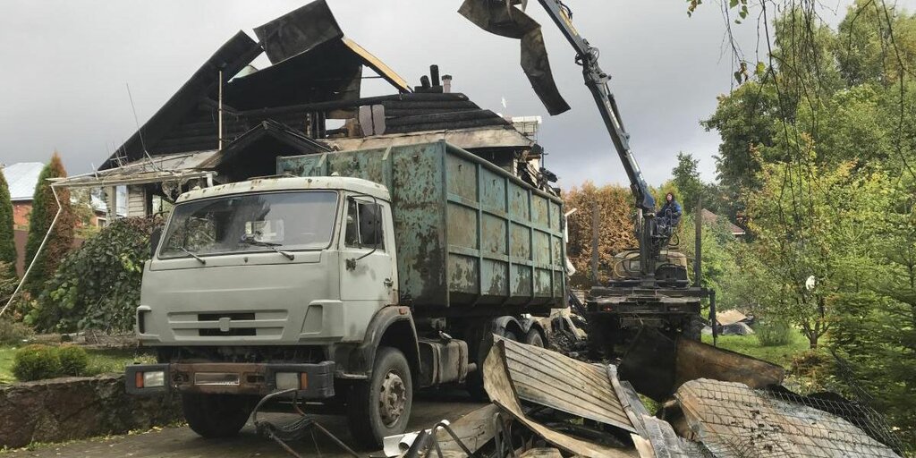 Вывоз мусора после пожара с утилизацией в Казани в октябре